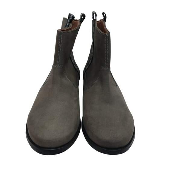 Fortress of Inca Anthropologie Taupe Gray Leather Woven Peruvian Ankle Boots - Picture 6 of 14